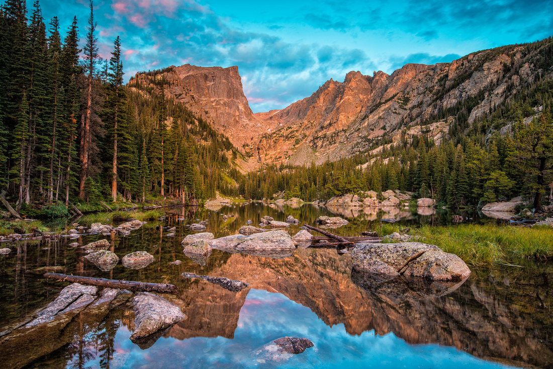 Dream Lake Sunrise near Bear Lake, Rocky Mountain National Park